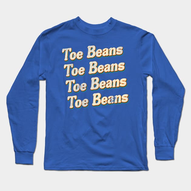 Toe Beans (vintage look) Long Sleeve T-Shirt by fricative